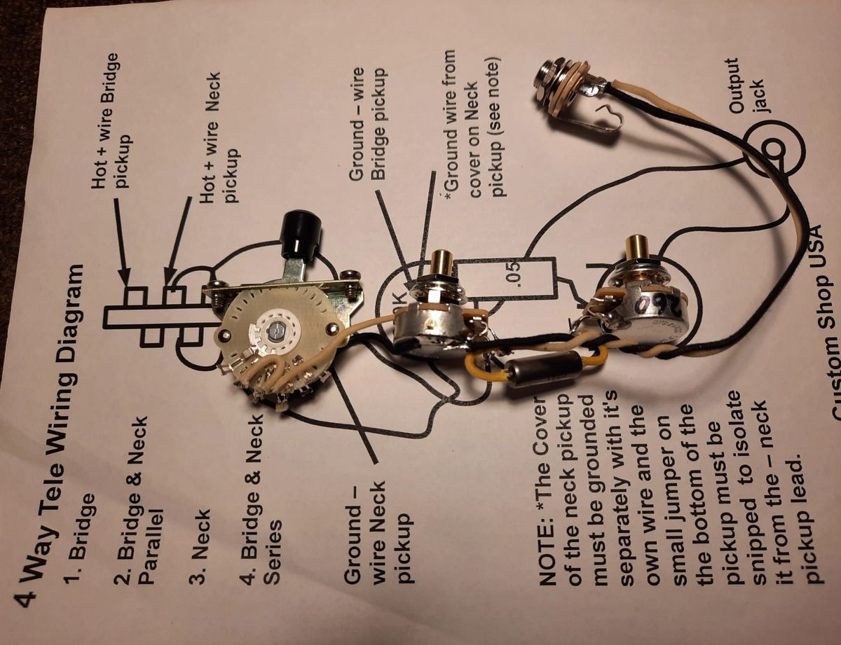 4 way Telecaster wiring harness